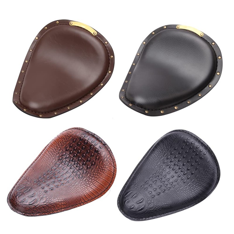 DREAMIZER Motorcycle Leather Seat Brown Crocodile Cushion Compatible with Rebel