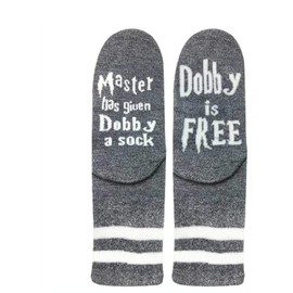 Dobby Socks, Dobby Is Free Knitted Words Unisex Combed Cotton Novelty Socks 1pack