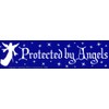 AzureGreen Protected by Angels - Bumper Sticker/Decal (11.5" X 3")
