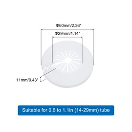 uxcell 11PCS Pipe Cover Decor 1.1 In/29mm Flange Pipe Cover Decor PP Plastic Plumbing Cover Plates Escutcheon Water Drain Pipe Line Wall Flange Pipe Decorative Cover, White