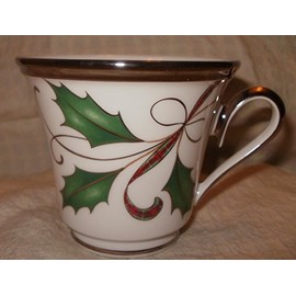 Lenox Holiday Nouveau Platinum White Coffee Cup