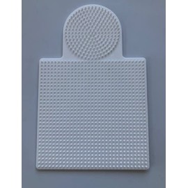 hdg Ütü Ile Yapışan Boncuk Dizme Tablası Büyük Boy - Kare : 15,5 cm - Daire : 8,5 cm - BEYAZ RENK