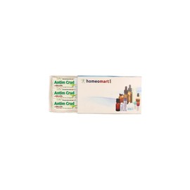 Homeomart Antimonium Crudum Homeopathy Pellets (Pills) in 6C Potency, Pack of 3