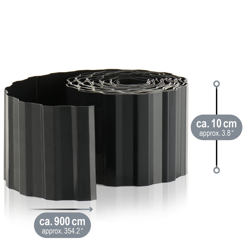 com-four® lawn edging made of plastic - flower bed edging