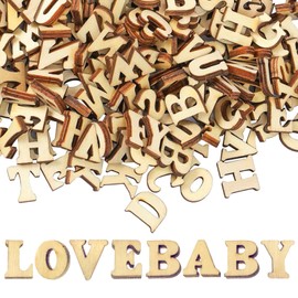 208 Pcs Mini Wooden Letters for Crafts, 15MM Small Scrabble Letters for DIY, Craft Alphabets for Decorative Displays, Signs and Art Letters A to Z