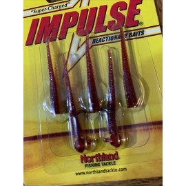 Northland Impulse ReactionaryBaits #IBBW1RC-9 Bloodworm Red-1pk of 5pcs-Brand New-SHIP24HR