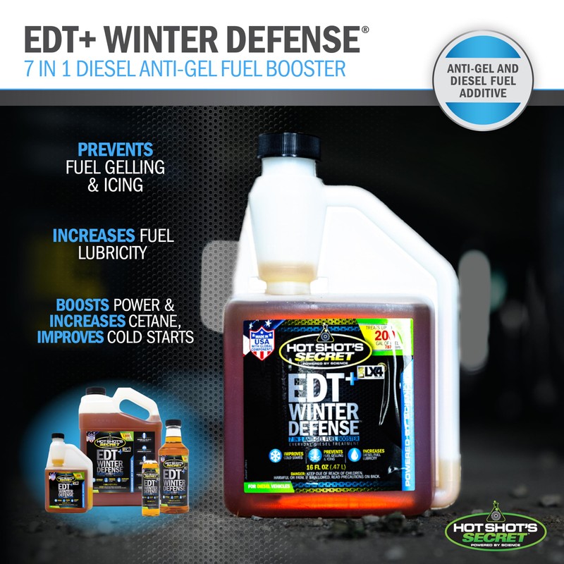 Hot Shot's Secret EDT+ Winter Defense, 7-in-1 Anti-Gel Diesel Fuel