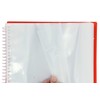 Oxford, A4 Plastic Case Binder, 30 Transparent Covers, Red