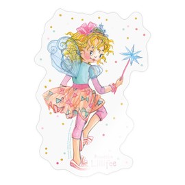 Spreadshirt Prinzessin Lillifee Pose with Confetti Sticker, 10 x 10 cm, Transparent Glossy