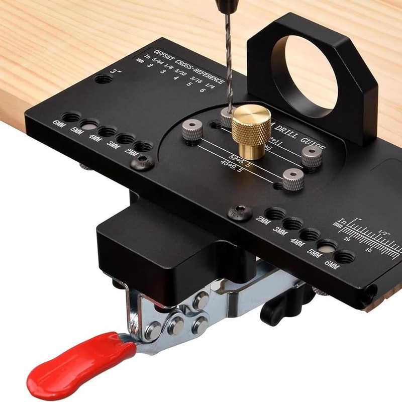 Hopbucan 35mm Concealed Hinge Jig Kit with Drill Guide Position,