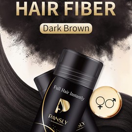 Roseflower 2pcs Hair Fibers for Thinning Hair, Undetectable Natural Hair Thickening Fibers, Hair Building Fibers for Women and Men, Thick Fuller Hair Conceals Hair Loss, Dark Brown