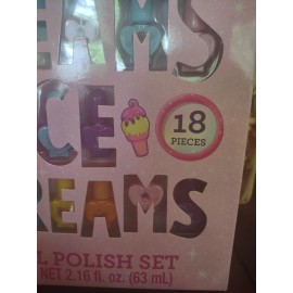 Nickelodeon Jo Jo Siwa 18 Pc Nail Polish Set Day Dreams And Ice Creams NEW