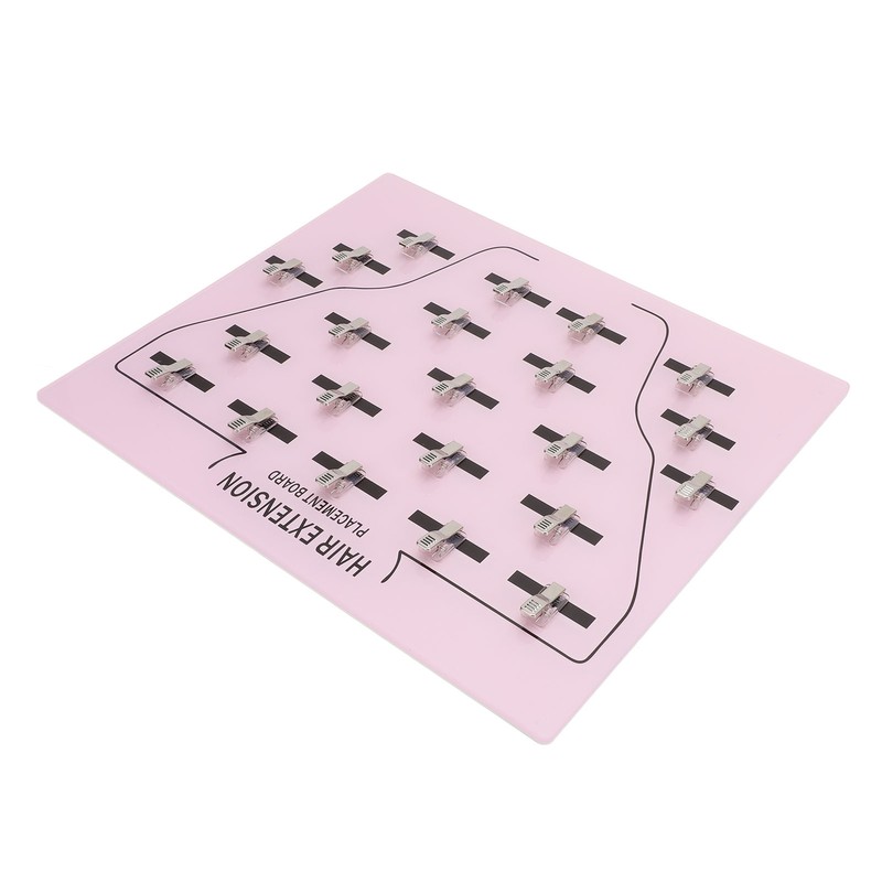 Wig Extension Holder Board Acrylic 22 Stainless Steel Clips Hair