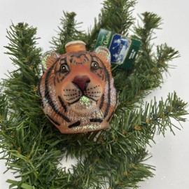 Old World Christmas TIGER HEAD  Light Cover -  OLD WORLD CHRISTMAS BLOWN GLASS ORNAMENT NEW W/TAG