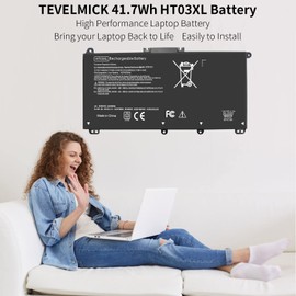 41.7Wh HT03XL HTO3XL Battery for HP Pavilion 14-CE 14-CK 14-DQ 15-CS 240 245 G7 14-CK0001LA 14-CK0061ST 15-CS0064ST 15-CS3073CL 17-BY0021DX 17-BY0053CL L11119-855 HSTNN-UB7J HT03041XL L11421-421