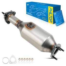 PHILTOP Rear High FLow Stainless Steel Catalytic Converter Kit W/Gasket Compatible with Honda Accord 2.3L 1998-2002 Replace# 40366 Stainless Steel(EPA Compliant)