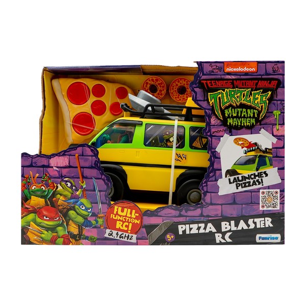TMNT Teenage Mutant Ninja Turtles Pizza Blaster RC Movie Edition - Fun 2.4GHz Remote Control Vehicle w/Pizza Launch Feature! - Ages 5+
