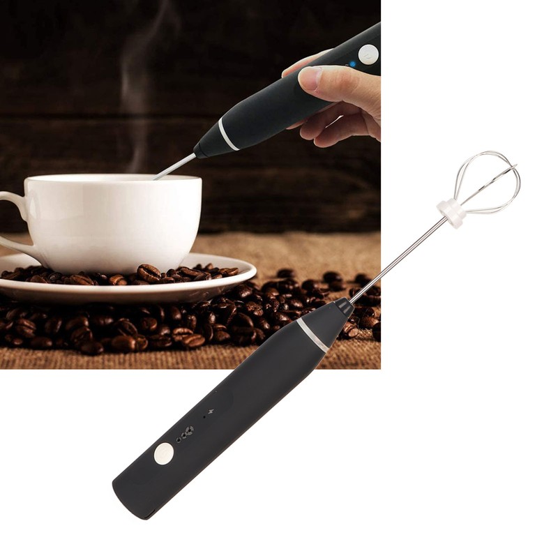 Rechargeable Milk Frother 304 Stainless Steel Handheld Foam Maker Cordless