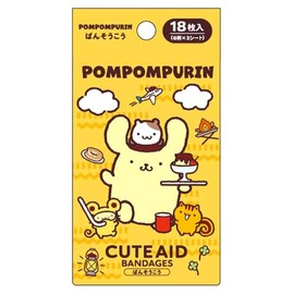 サンタン ポムポムプリン ばんそうこう3 322518 サンリオ SANRIO 絆創膏 18枚入 子供 キッズ 傷テープ