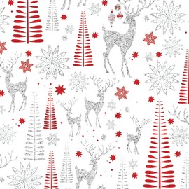 Jillson Roberts Bulk Wrapping Paper, Sparkling Reindeer, 1/2 Ream 417' x 24"