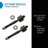 TRQ Front Inner Tie Rod Set 2 Piece Compatible with