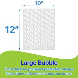 Pokanic Large Bubble Protection Clear Wrap [12 inch x 20 ft] Air Cushion Inflatable Pillow Bags Heavy Duty Wrapping Packing Shipping Moving (Large Bubble, 20 ft)