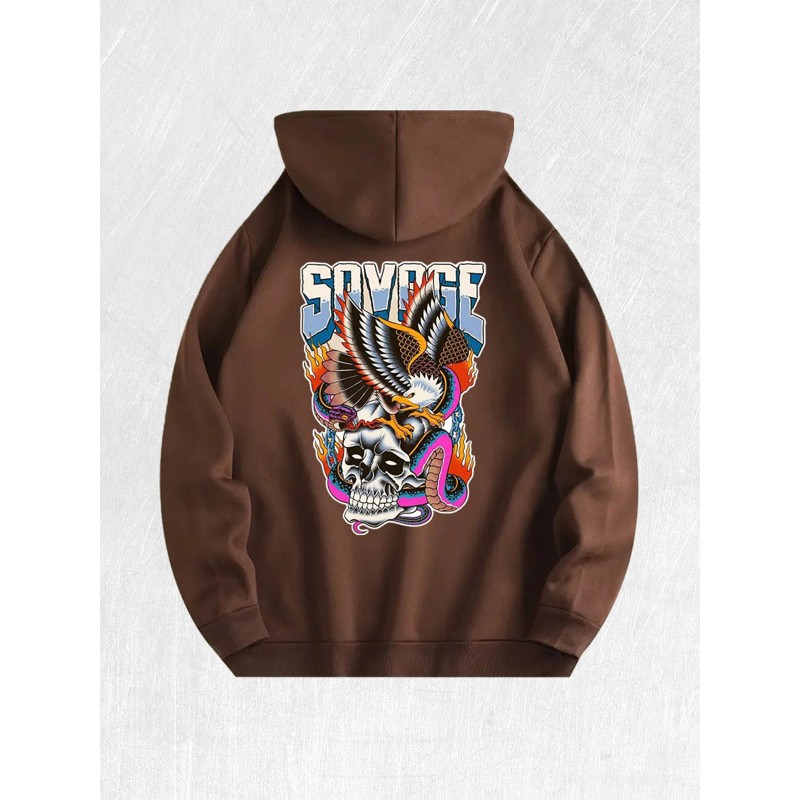 Savage Graphic Hoodie 100% Cotton US Warehouse 7 ColorsColor: Light