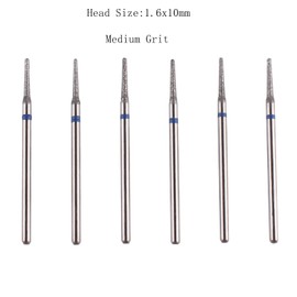 MZCMSL 6pcs Needle Shaped Cuticle Drill Bits for Manicure Under Nail, 3/32 shank Diamond Nail Bit