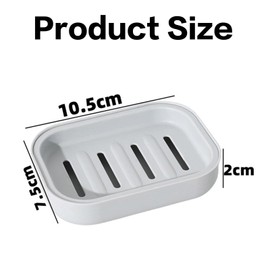 1 pcs Plastic Soap Dish with Drainage,Soap Dishes Holder for Bathroom Shower，Keep Soap Dry and Easy Cleaning (White),soap dish suction, suction soap dish