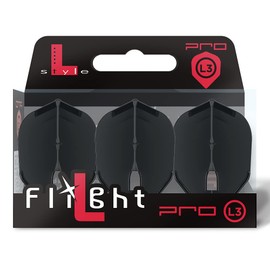 1 SET L STYLE CHAMPAGNE DART FLIGHTS SHAPE BLACK