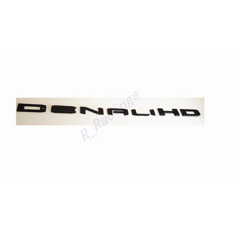 GMC 2pcs New Gloss Black DENALI HD Emblems Letters Fit