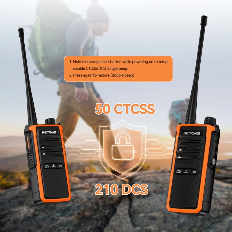 Retevis C5B IP67 Waterproof Walkie Talkie Long Range Two Way