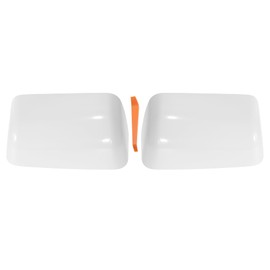Motoforti 2Pcs White Top Half Mirror Cover Cap for Ford F250 F350 F450 F550 Super Duty 2008-2016 Exterior Door Tow Mirror Cap Cover for Ford F-150 2013-2014 No.7C3Z17D742A/7C3Z17D743A