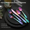 KOOMADE Rainbow Silverware Sets with Steak Knife - 24 PC