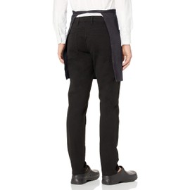 Uncommon Threads Standard Unisex Half Waist Aprons with Pockets for Work Restaurant Uniform, Black, One Size