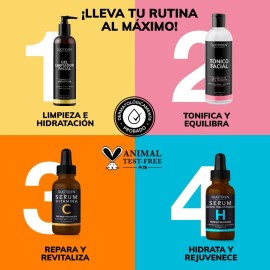 Kit Limpiador Facial  Tonico  Serum Vitamina C  Suero Acido Hialuronico Hidratante Skin Care Suero Cuidado Facial Todo Tipo De Piel...                