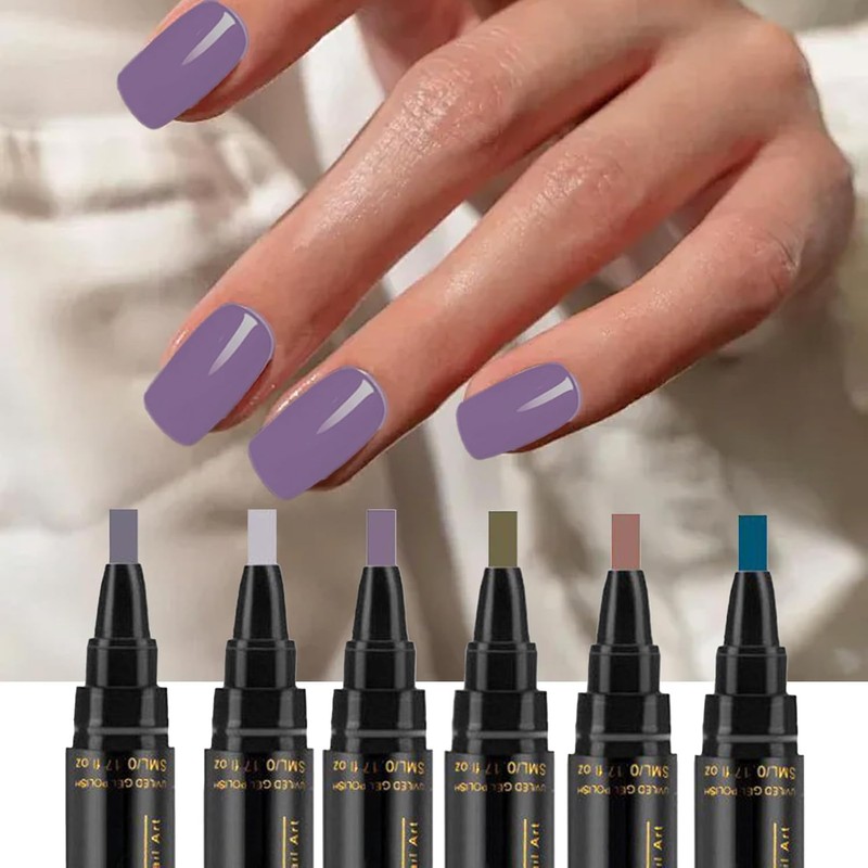 Lápiz de Esmalte Uñas, 6 Piezas Lápices Esmalte Uñas Gel