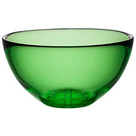 Kosta Boda Bruk Apple Green Serving Bowl, 4.4" X 8.5".,