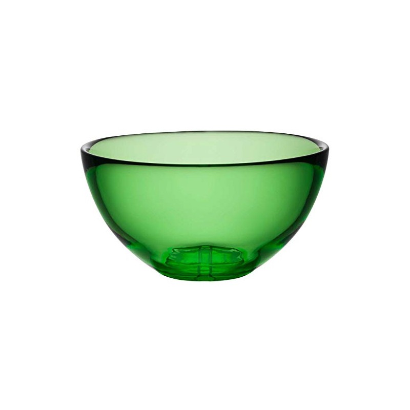 Kosta Boda Bruk Apple Green Serving Bowl, 4.4" X 8.5".,