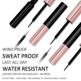 SIMER 10 Pairs Colored Magnetic Eyelashes with Eyeliner ＆ Portable Box Reusable False Lashes Natural Russian Mink Lashes Extension Kit （8 black + 2 colored）