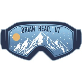 Brian Head Utah Ski Adventures Souvenir 2 Inch Vinyl Decal Sticker Goggle Design