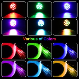 AKEPO AKEPO Small Size 16W RGBW APP Twinkle Fiber Optic Lights, Music Activated 150pcs 0.03in 6.5ft/2m Optical Fiber Star Ceiling Light Kit for Car Truck Headliner Star/Home