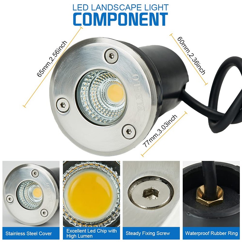 Eleglo Led Landscape Lights (Low Voltage 5W, IP67 Waterproof) -