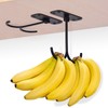 2-Pack Metal Banana Hanger, Under Cabinet Banana Double Hook, Sturdy