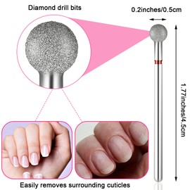 5Pcs Cuticle Bit For Nail Drill Bits Nails Cuticle Drill Bits for Nailsrussian Manicure Drill Bits Russian Manicure Bits Efile Ball Bit for Acrylic Gel Nails Dry Pedicure Shape Remove Tools