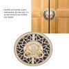 Chinese Antique Cabinet Handle Brass Circular Plaid Bookcase Knob for