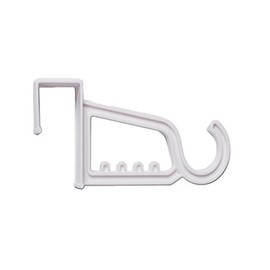 Bulk Hardware bh05071 Türhänger mit Haken für Mäntel, Hüte, Bademäntel, Handtücher, ein Haken mit Platz für 5 Kleiderbügel, weiß, 2er Pack