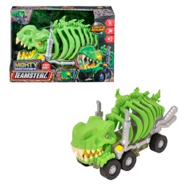 Teamsterz Mighty Machines T-Rex Rib Cage Car Transporter | Dinosaur Car Track Set | Monster Cars Playset With Die-Cast Car | Kid’s Play Figures And Vehicle Toy Transporter| Ages 3+