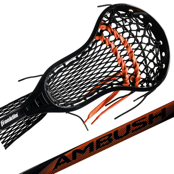 Franklin Sports unisex teen Youth Lacrosse Sticks, Black/Orange, 26 US