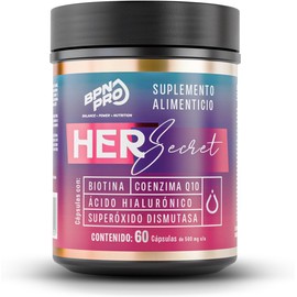 Vitaminas para mujer - Colageno Hidrolizado, Biotina y Complejo B - 60 cápsulas | Vitaminas para el cabello, piel y uñas | Zinc, Vitamina D3 y vitaminas | Multivitaminico Mujer | Her Secret - BPN PRO